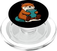 Livre Loving Loutre Lecture Graphique Mignon Confortable PopSockets PopGrip pour MagSafe