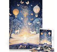 Livre Magique dans la forêt Puzzle de 1000 pièces pour Adolescents Jeu de mémoire Jeu de société Fin et épais Cadeau d'anniversaire 38x52cm