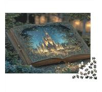 Livre Magique Puzzle Amusant Divertissement Créatif Pièces Parfaitement Assorties 1000 Pièces Château in The Book Casse-tête Qualité Premium pour Adultes 38x26cm/1000pcs