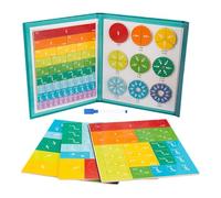 Livre Magnétique de Démontration des Fractions - Outils Pédagogiques Magnétiques Mathématiques Sciences Techno,Outil d'Éducation Préscolaire pour et Garçons à