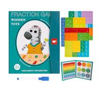 Livre Magnétique de Démontration des Fractions, Outils Pédagogiques Magnétiques Mathématiques Sciences Techno, Outil d'apprentissage Précoce pour École Primaire Filles et Garçons