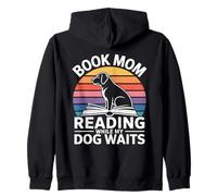 Livre Maman lisant Pendant Que Mon Chien Attend Sweat à Capuche
