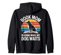 Livre Maman lisant Pendant Que Mon Chien Attend Sweat à Capuche