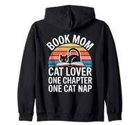 Livre Mom Cat Lover Just One More Chapter Cat Nap Sweat à Capuche