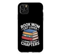 Livre Mom Cat Lover Living in Cozy Chapters Coque pour iPhone 11 Pro Max