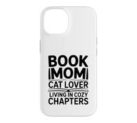 Livre Mom Cat Lover Living in Cozy Chapters Coque pour iPhone 14