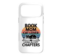 Livre Mom Cat Lover Living in Cozy Chapters Coque pour iPhone 17 Pro Max