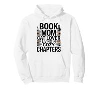 Livre Mom Cat Lover Living in Cozy Chapters Sweat à Capuche