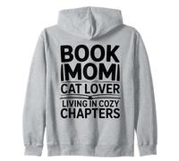 Livre Mom Cat Lover Living in Cozy Chapters Sweat à Capuche