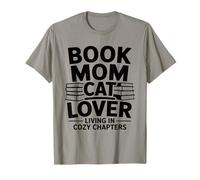 Livre Mom Cat Lover Living in Cozy Chapters T-Shirt