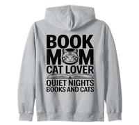 Livre Mom Cat Lover Quiet Nights Books and Cats Sweat à Capuche