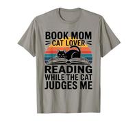 Livre Mom Cat Lover Reading While The Cat Judges Me T-Shirt