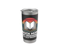 Livre Mom My Weekend Is Fully Booked Reader Humour Gobelet isotherme en acier inoxydable double paroi