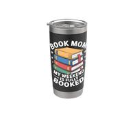 Livre Mom My Weekend Is Fully Booked Reader Humour Gobelet isotherme en acier inoxydable double paroi