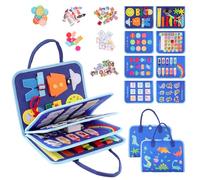 Livre Montessori, Busy Board Montessori, Jouet Montessori 2-6 Ans, Jouets D'activité et de Développement, Planche D'activités Jouet Éducatif Sensoriel, Cadeaux Adaptés aux Garçons et aux Filles