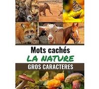 Livre Mots Cachés La Nature Adultes - Gros Caractères Avec Solutions - Grand Format A4