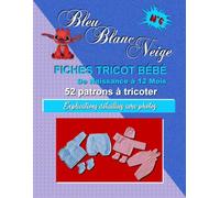 Livre n°6 - Fiches Tricot Bébé de 0 à 12 mois 11 modèles layette tuto à tricoter: Explications détaillées avec photos