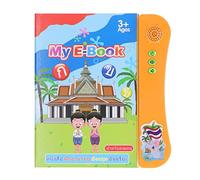 Livre numérique d'apprentissage des Langues, Livre Parlant avec Son Anglais thaïlandais pour l'apprentissage des Mots, éducation préscolaire (Orange)