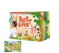 Livre occupé,Livre occupé préscolaire | Livre d'autocollants pour activités d'apprentissage préscolaire, jouets de voyage - Livre d'activités et d'autocollants, jouets de voyage, réutilisables, autoco