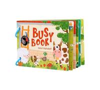 Livre occupé,Livre occupé préscolaire - Livre occupé en papier pour l'apprentissage préscolaire | Jouets éducatifs de voyage, livre d'activités avec autocollants sensoriels pour l'anniversaire, la f