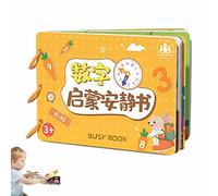Livre occupé Montessori | Jouet de livre de bord silencieux | Jouet interactif, jouet éducatif d'apprentissage précoce pour de 3 ans