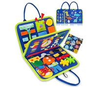 Livre occupé Montessori pour les tout-petits de 1 à 6 ans, bébé éducatif avec 25 jeux d'apprentissage, pratique de la fermeture éclair et des boutons, jouet alphabet et horloge pour la motricité fine