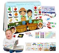 Livre occupé pour jeunes enfants, livre occupé pour enfants d'âge préscolaire | Livre occupé éducatif de maternelle de 12 pages | Livre d'apprentissage préscolaire, activités d'apprentissage du jardin