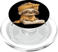 Livre Ouvert bébé Paresseux Lecture Animal Amant Portrait Graphique PopSockets PopGrip pour MagSafe
