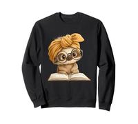 Livre Ouvert bébé Paresseux Lecture Animal Amant Portrait Graphique Sweatshirt
