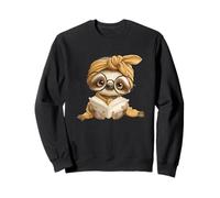 Livre Ouvert bébé Paresseux Lecture Animal Amant Portrait Graphique Sweatshirt
