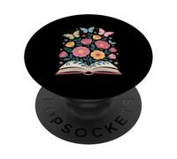 Livre Ouvert drôle Fleurs Papillons Floraison Dicton PopSockets PopGrip Adhésif