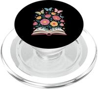 Livre Ouvert drôle Fleurs Papillons Floraison Dicton PopSockets PopGrip pour MagSafe