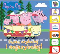 Livre Peppa Pig avec registres Fast, faster, fastest !