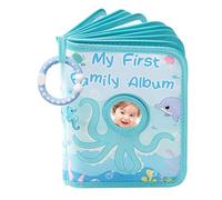 Livre photo pour bébé - Baby mon premier livre photo | Livre de famille en tissu doux | Album photo doux sur le thème de la pieuvre | Porte-photos 10,2 x 15,2 cm pour filles, parents, et