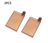 Livre Portable Papier Tasse Botlte Plat Bouteille D'eau Écologique Externe Sport Bouteille De Boisson Bouilloire En Plastique Transparent - Type Brown 2pcs-A6 350ml