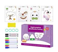 Livre pour tracer des lettres pour enfants, cahier d'exercices pour pratiquer l'écriture à la main | Livre de formation pour le contrôle du stylo pour enfants - Classeur de suivi