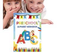 Livre pour tracer l'alphabet - Cahier d'exercices avec lettres réutilisable de 9 x 7 pouces | Papier d'apprentissage préscolaire effaçable à sec | Outil éducatif pour écrire un homme