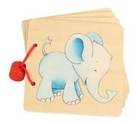 Livre premier âge en bois Eléphant