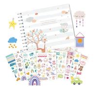 Livre « Premières étapes », livre « Premières années pour » | Livre de records pour, livre de jalons de souvenirs | Journal temporel d'événement Scrapbook simple pour pour