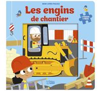 Livre puzzle 9 pièces - Les engins de chantier
