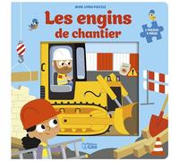 Livre puzzle 9p engins chantie 5 puzzles de 9 pieces - Jean-Sébastien Deheeger - Lito - cartonné - Jeux livres objets