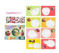 Livre Puzzle Autocollants Numérotés 3D - Kit Mosaïque Géométrique Éducatif 8 Feuilles | Jeu d'Activités Voyage Garçons Filles 3 Ans+ | Cadeau Créatif Bricolage Anniversaire Noël École
