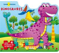 Livre Puzzle Dinosaures 4 puzzles 12 pieces - Collectif - P'tit Loup - broché - Livre-jeu