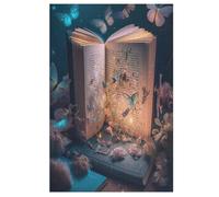 Livre Puzzle en Bois 1000 Pièces, DIY, Divertissement Créatif, Cadeau, Amusement, Puzzles Classiques pour Adultes Et Enfants À Partir De 12 Ans, (78×53cm)