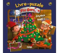 Livre puzzle P tit garçon Noël - 5 puzzles de 20 pieces + 5 jeux d'observation - Nathalie Bélineau - Fleurus - Jeux livres objets
