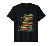 Livre Reader Lover Collector Whimsical Pile of Books Fantasy T-Shirt