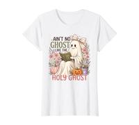 Livre Religieux de Lecture fantôme Mignon Floral d'automne T-Shirt Graphique avec Valeur