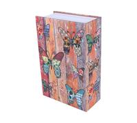 Livre secret de dictionnaire, boîte de rangement portable pour espèces, bijoux, passeport, 18 x 11,5 x 5,5 cm, pour la maison, le bureau (type papillon)