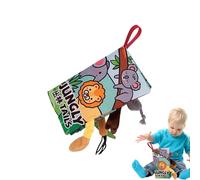 Livre Sensoriel Bébé | Livre d'Éveil Froissable - Thème Jungle et, Jouet Éducatif en Tissu Multi-Textures Tactiles et Interactif pour l'Éveil Sensoriel
