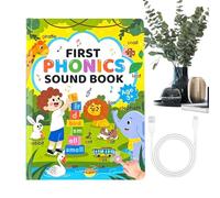 Livre Sonore d'apprentissage Interactif pour Les | Livre Parlant Éducatif De Phonétique Électronique avec Alphabet Et Sons De Vocabulaire | Jouet d'apprentissage Précoce Rechargeable par USB P